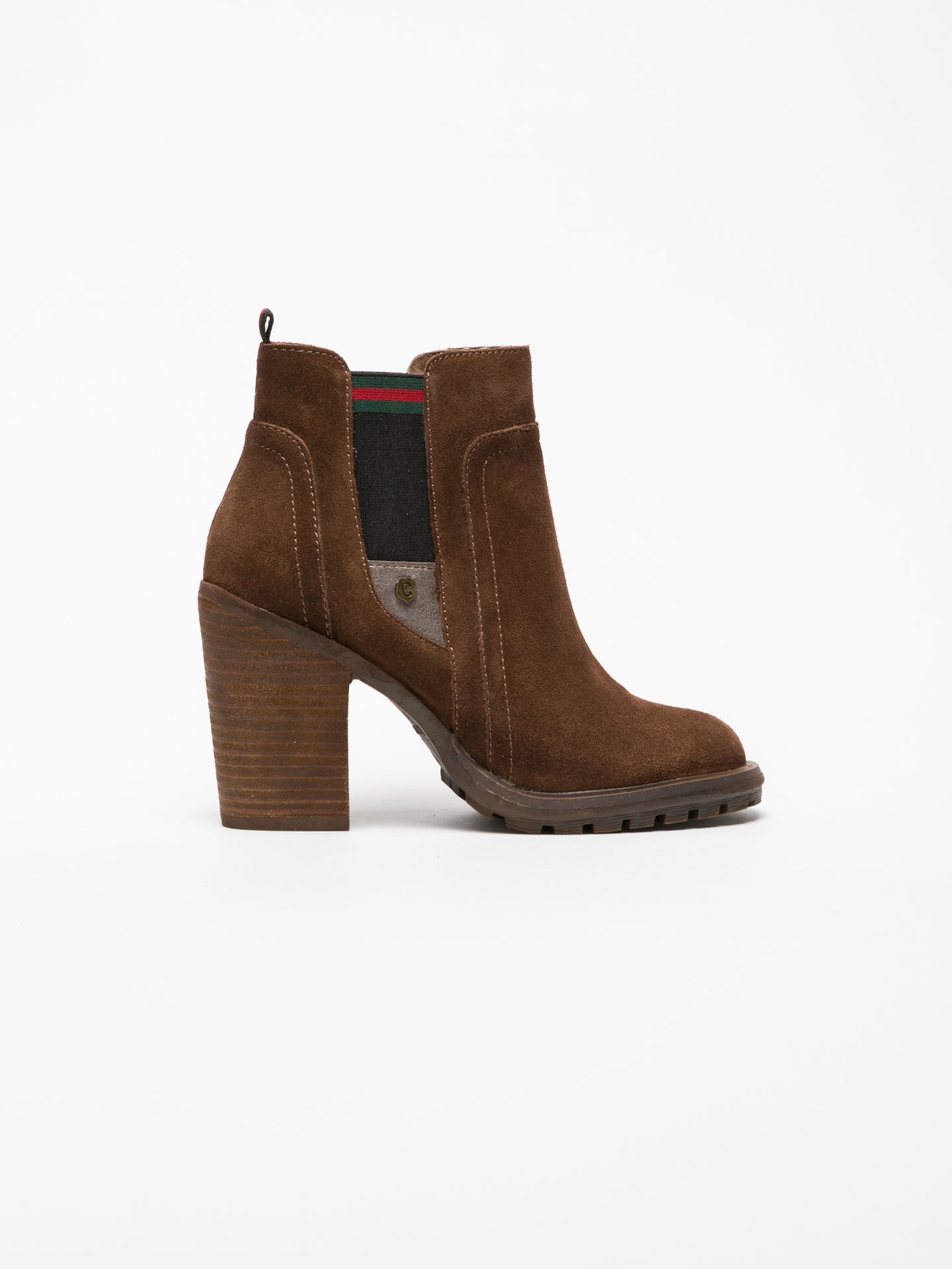 Carmela Brown Round Toe Ankle Boots